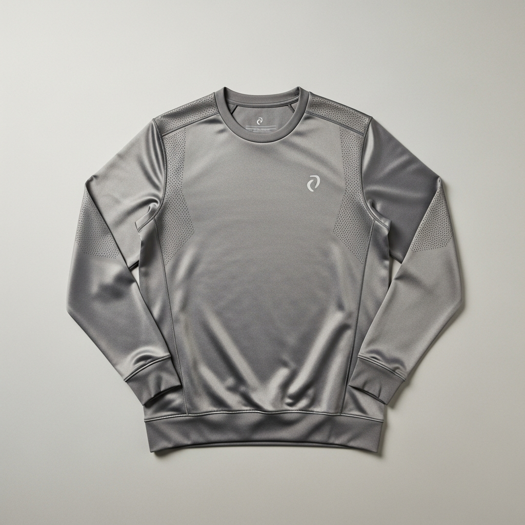 Titanium grey athletic sweatshirt with sleek design